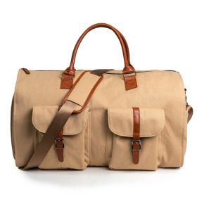 Portable Folding Outdoor Multifunctional Luggage Bag (Option: Dark Brown-56cm×33cm×32cm)