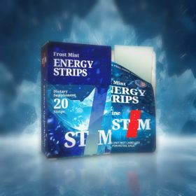 STIM Energy Strips, 50mg Caffeine, Instant Absorption, Jitter-Free Focus To Stay Awake, Convenient Energy For Driving, Work & Travel (Option: Mint)